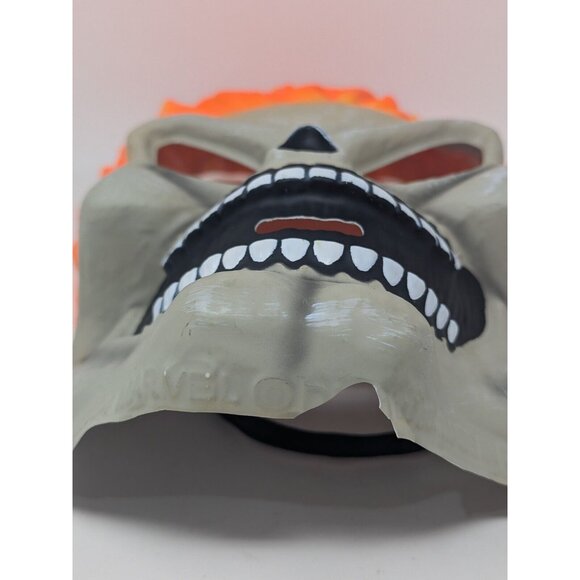 VTG 2004 Marvel Plastic Flaming Skull Ghost Rider Halloween Mask 14" Rare & HTF - Picture 6 of 7